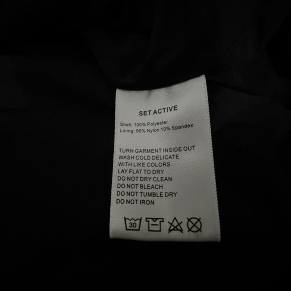 SET ACTIVE Fleece Boyfriend Jacket in Black Activewear Size Medium - Picture 9 of 9